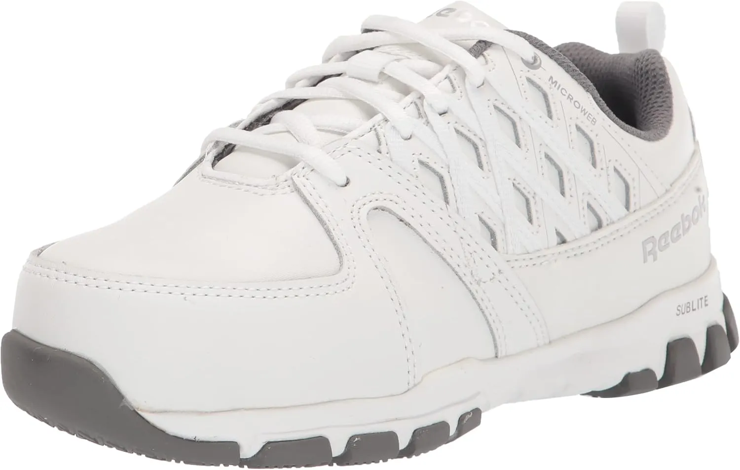 Reebok Men's Rb4443 Sublite Athletic Work Steel Toe Shoe White Safety