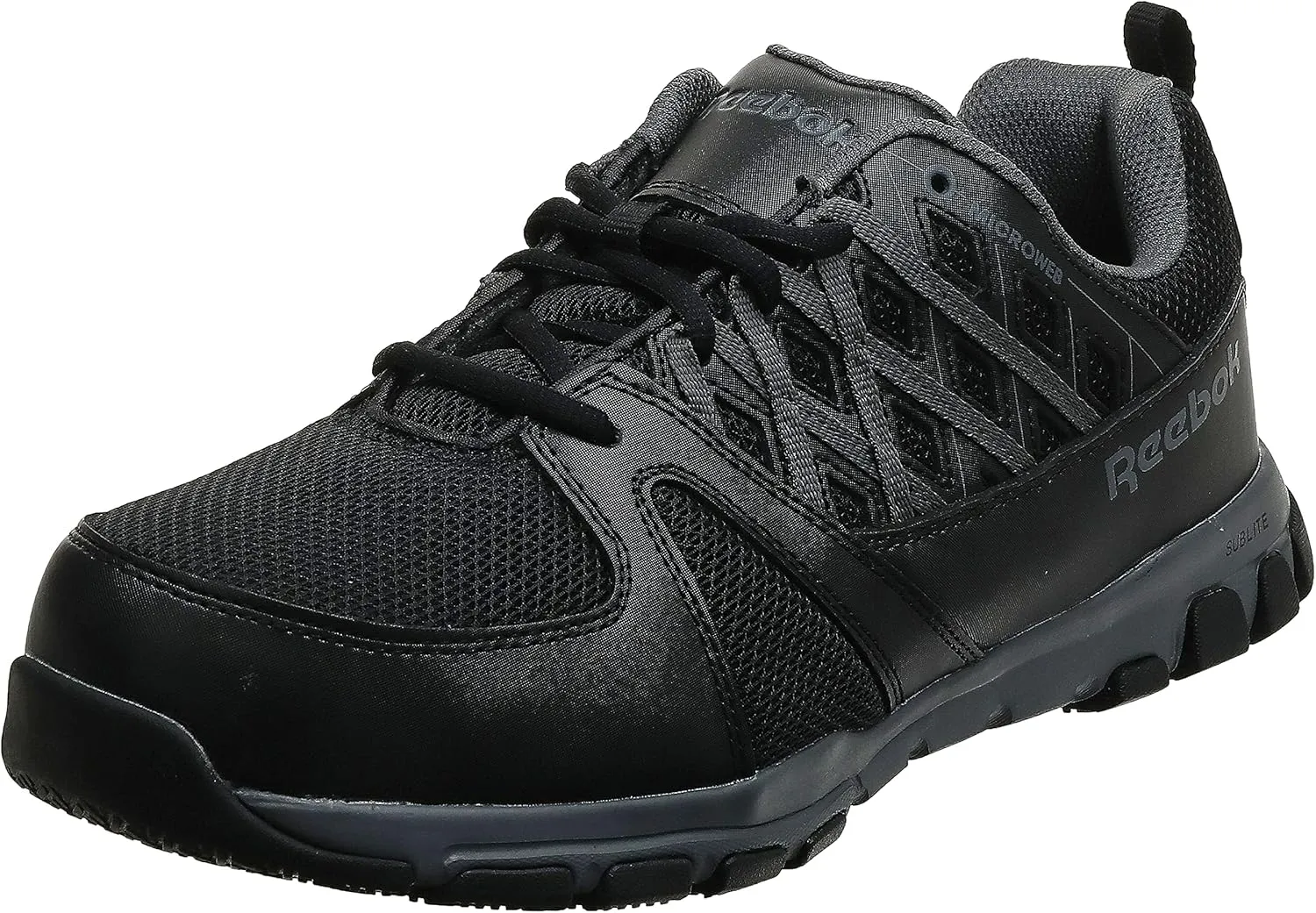Reebok mens Sublite Work Safety Toe Athletic Work Industrial Construction Shoe, Black, 4 Wide US