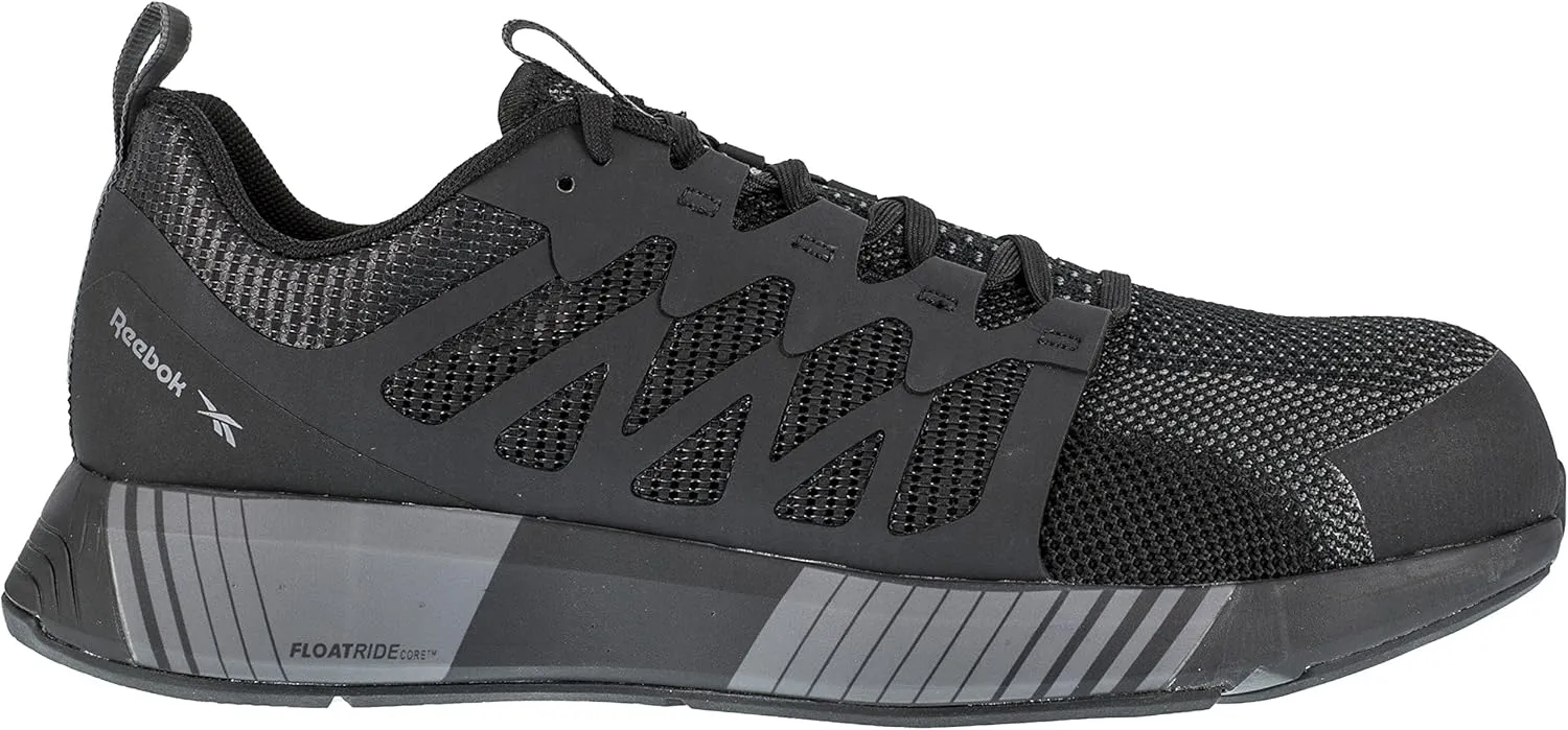 Reebok Women's Rb431 Fusion Flexweave Safety Composite Toe Athletic Work Shoe Black and Grey Industrial