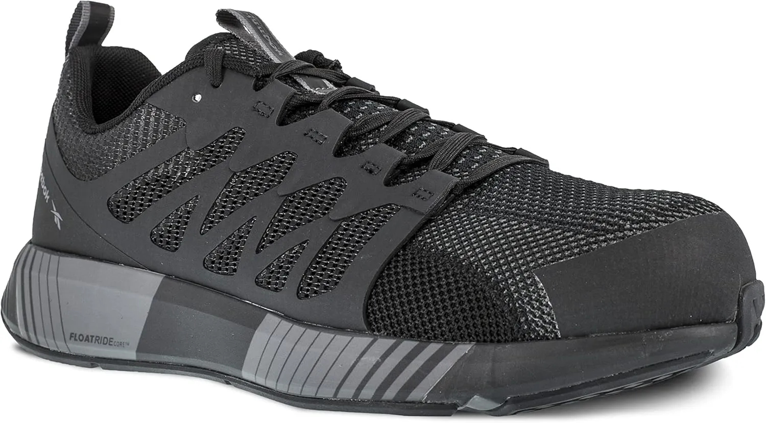 Reebok Women's Rb431 Fusion Flexweave Safety Composite Toe Athletic Work Shoe Black and Grey Industrial