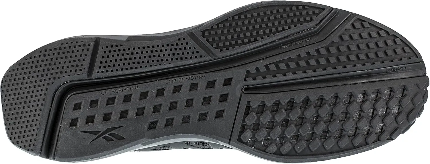 Reebok Women's Rb431 Fusion Flexweave Safety Composite Toe Athletic Work Shoe Black and Grey Industrial