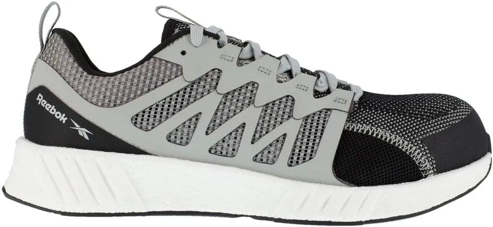 Reebok Work Men's RB4312 Fusion Flexweave Safety Composite Toe Athletic Work Shoe Grey and White, 10 Wide