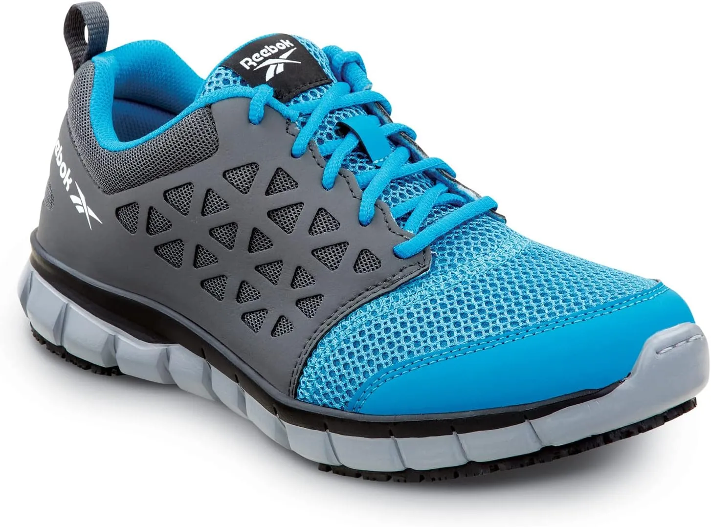 Reebok Work Sublite Cushion Work, Men's, Athletic Style, MaxTrax Slip Resistant, Soft Toe Work Shoe