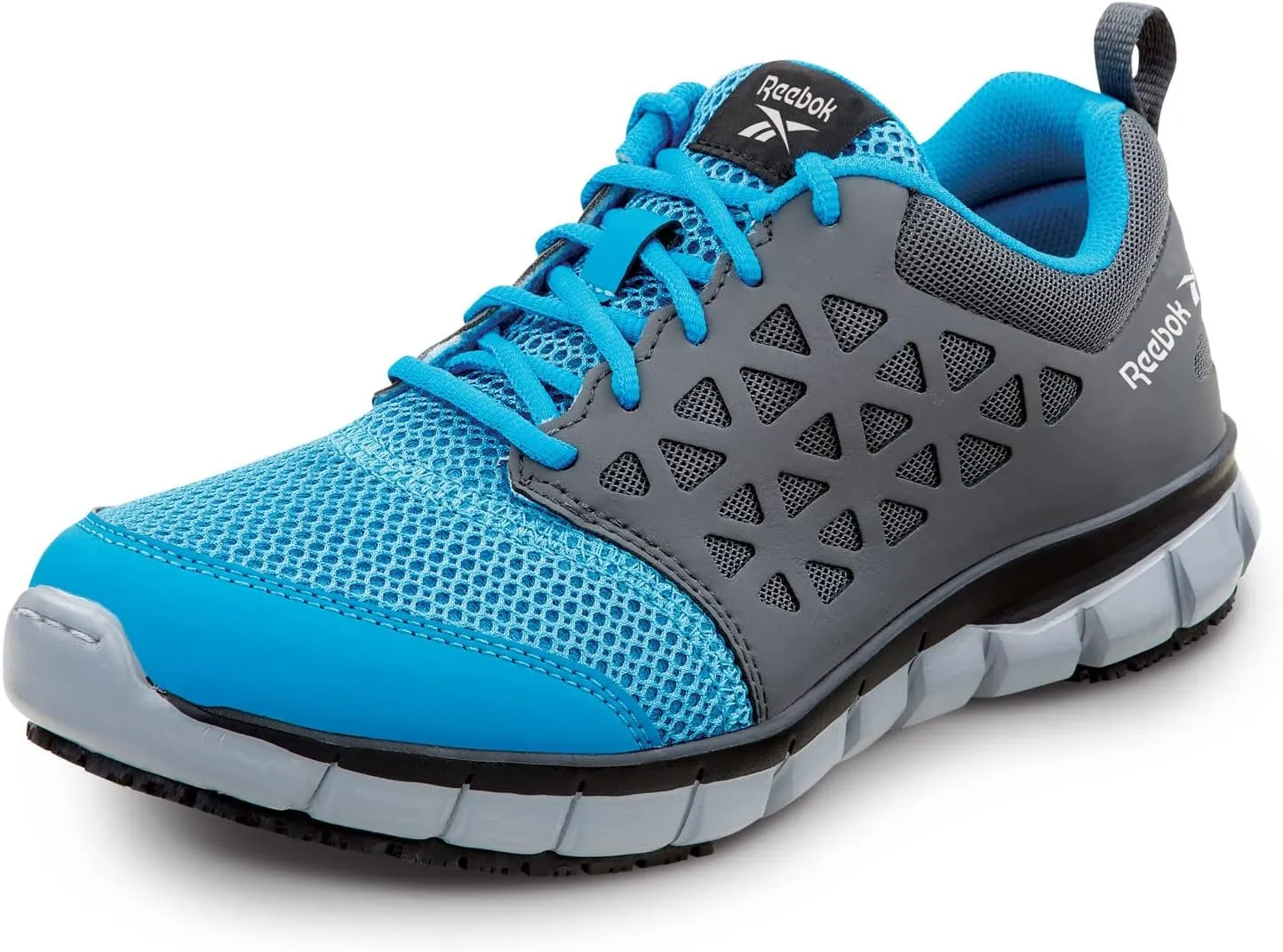 Reebok Work Sublite Cushion Work, Men's, Athletic Style, MaxTrax Slip Resistant, Soft Toe Work Shoe