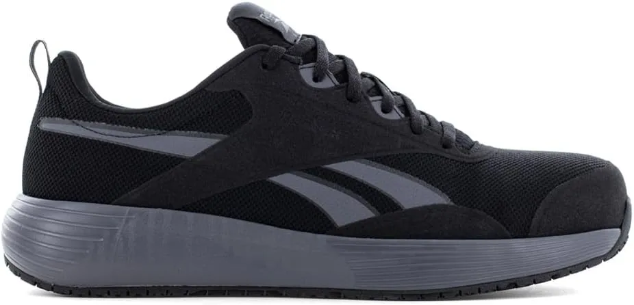 Reebok Work Womens Lite Plus 4 Electrical Hazard Slip Resistant Composite Toe Work/Duty - Black, Grey - Size 8.5 M