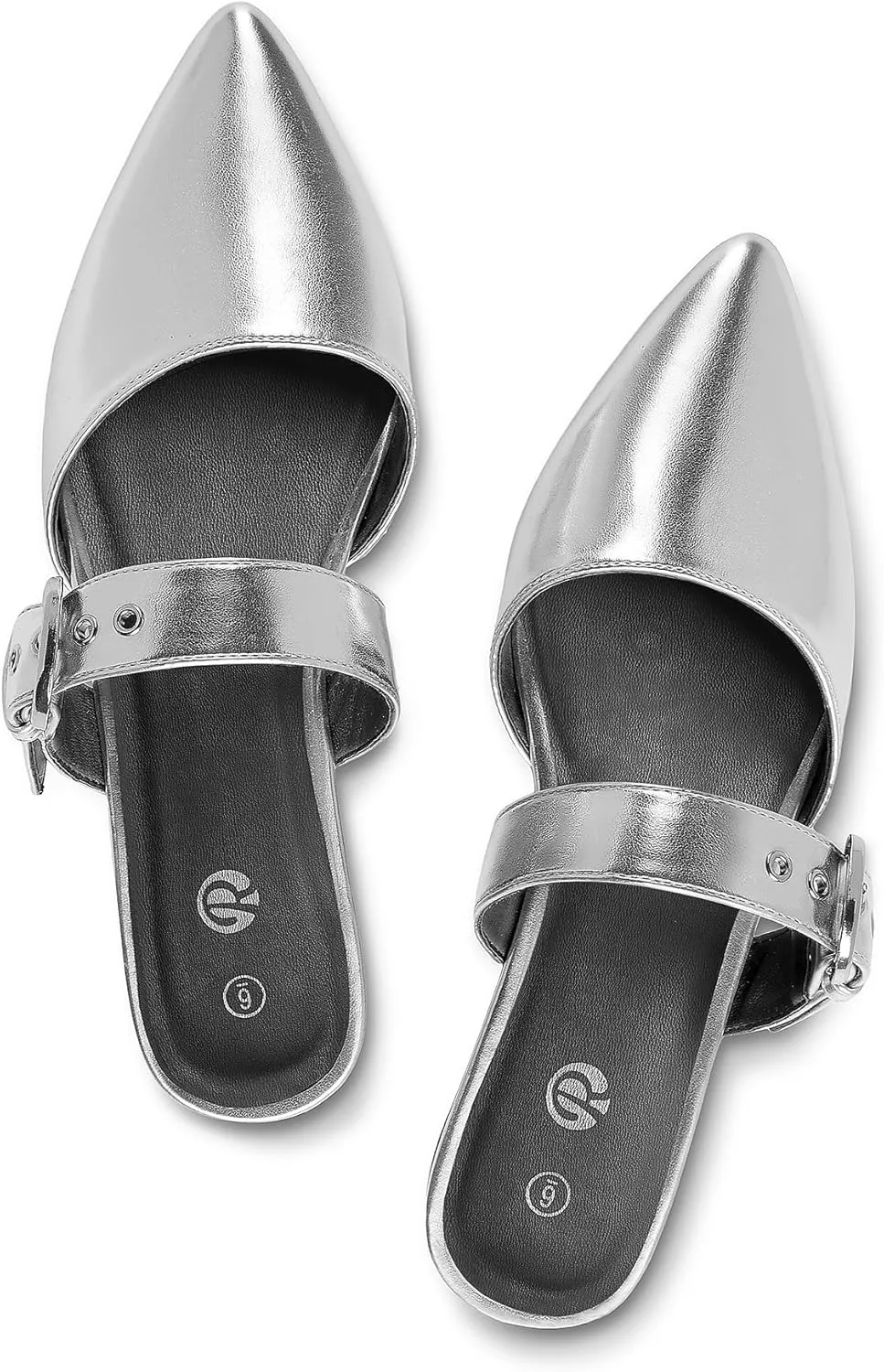 Rekayla Mules for Women Adjustable Strap Pointed Toe Backless Loafer Shoes…