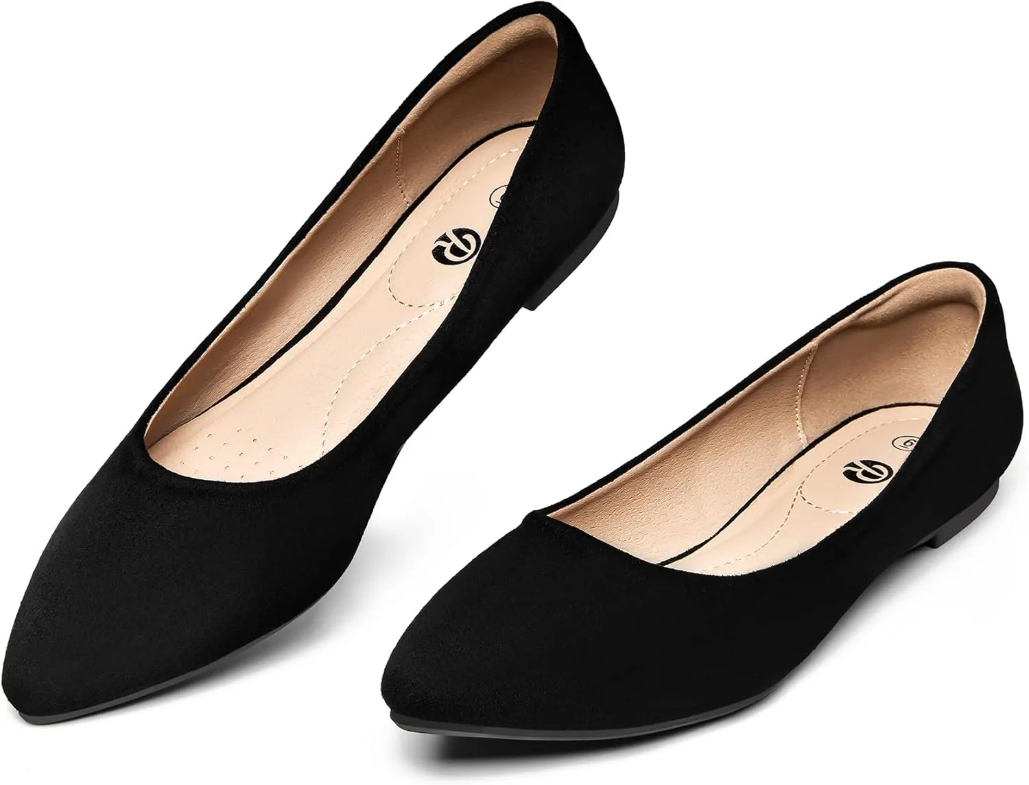 Rekayla Women's Flats Classic Pointed Toe Ballet Flats Shoes for Women Business Casual Office Comfort Slip On Work Flats Shoes Versatile Dress Shoes for Women