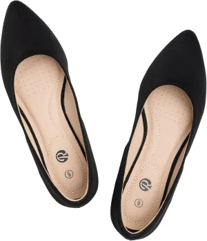 Rekayla Women's Flats Classic Pointed Toe Ballet Flats Shoes for Women Business Casual Office Comfort Slip On Work Flats Shoes Versatile Dress Shoes for Women
