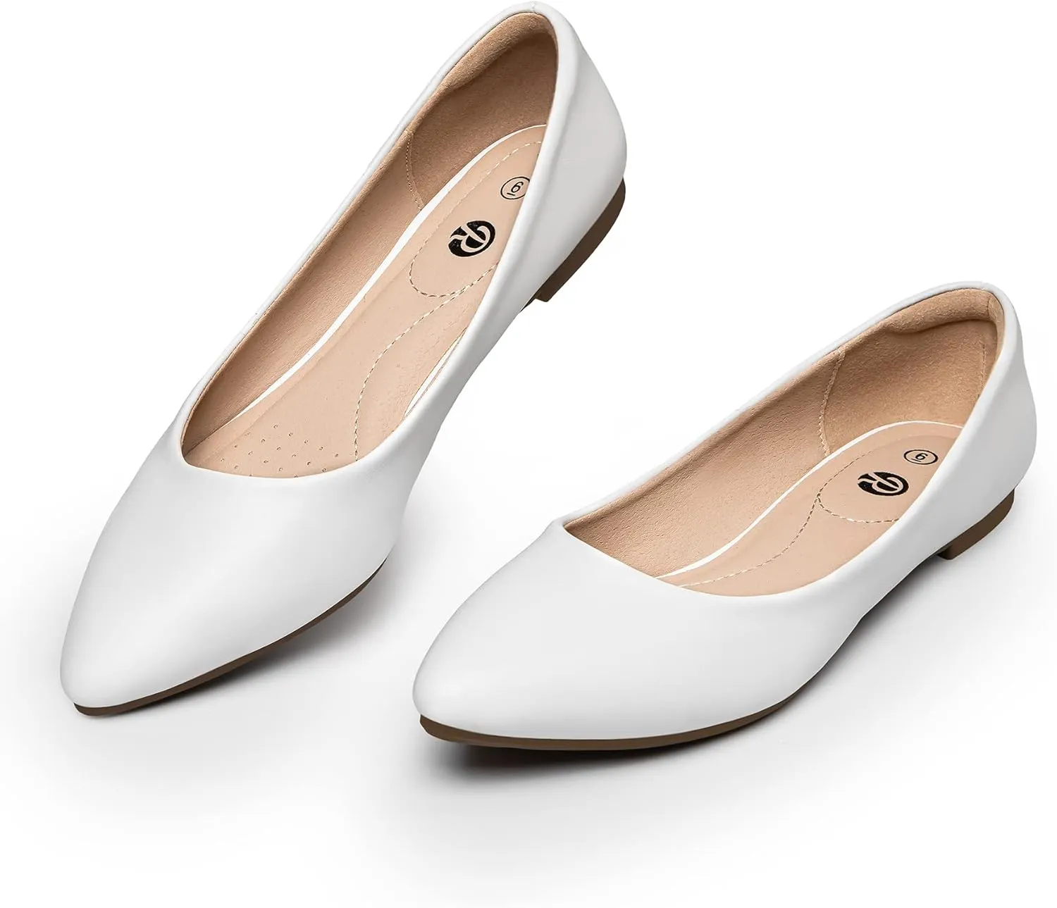 Rekayla Women's Flats Classic Pointed Toe Ballet Flats Shoes for Women Business Casual Office Comfort Slip On Work Flats Shoes Versatile Dress Shoes for Women