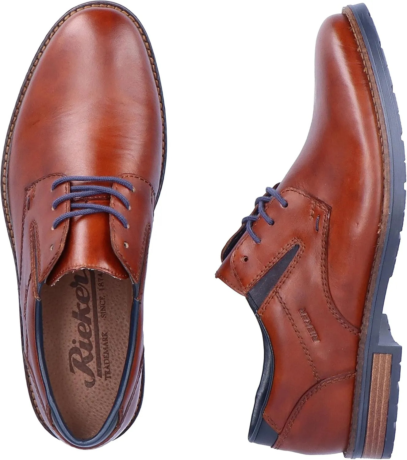 Rieker Men's Derby Lace-up Oxford Flat