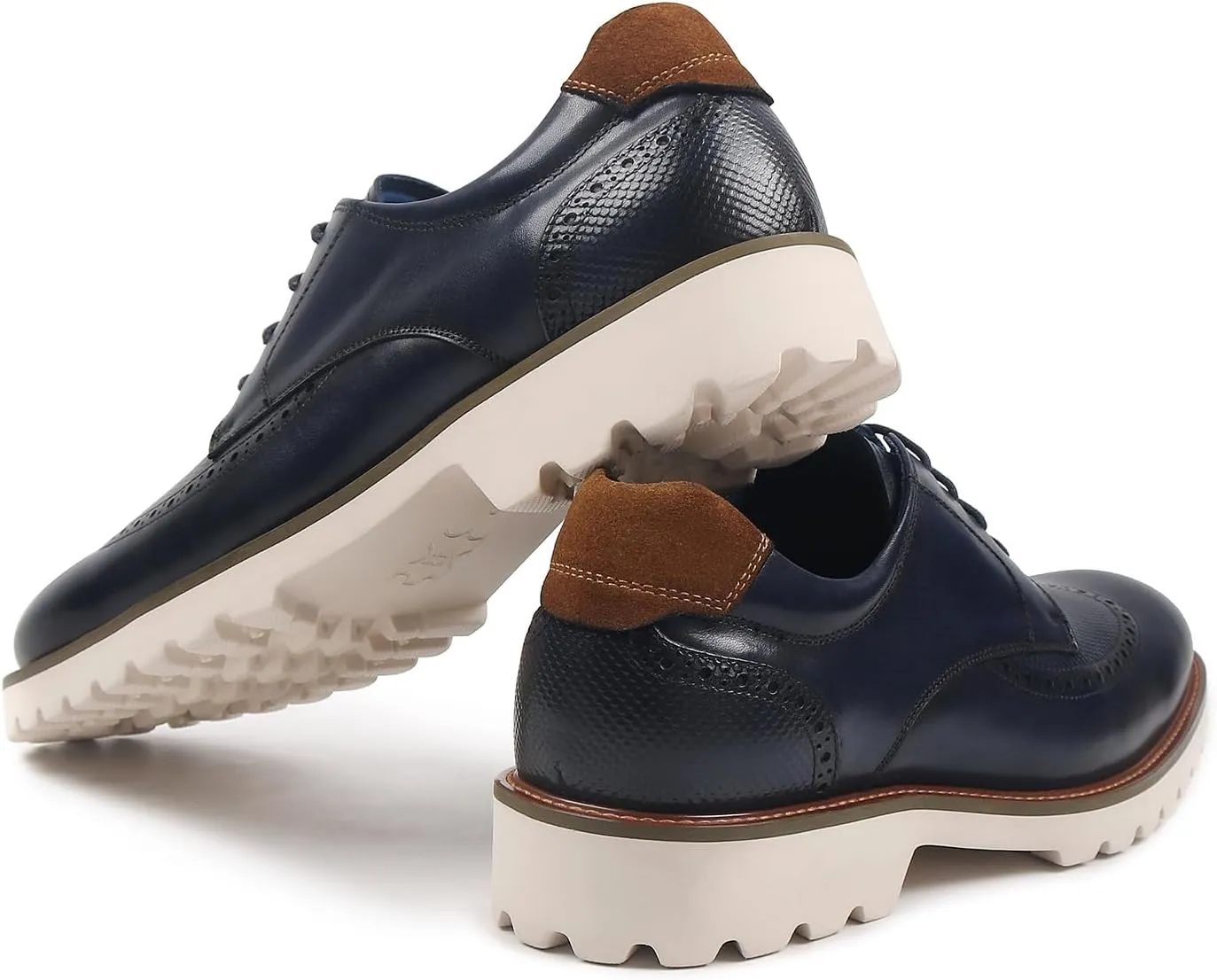 RITIZEN Men's Oxford Formal Shoes Classic Lace-up Dress Shoes Business Casual Oxford Genuine Leather Shoes