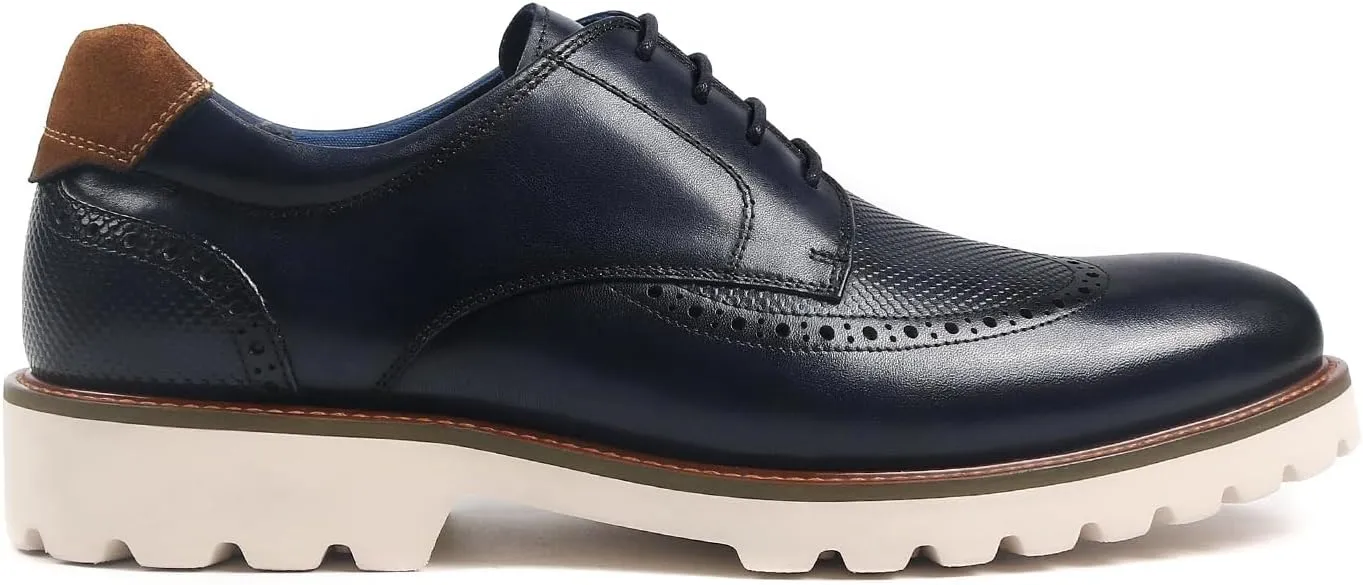 RITIZEN Men's Oxford Formal Shoes Classic Lace-up Dress Shoes Business Casual Oxford Genuine Leather Shoes