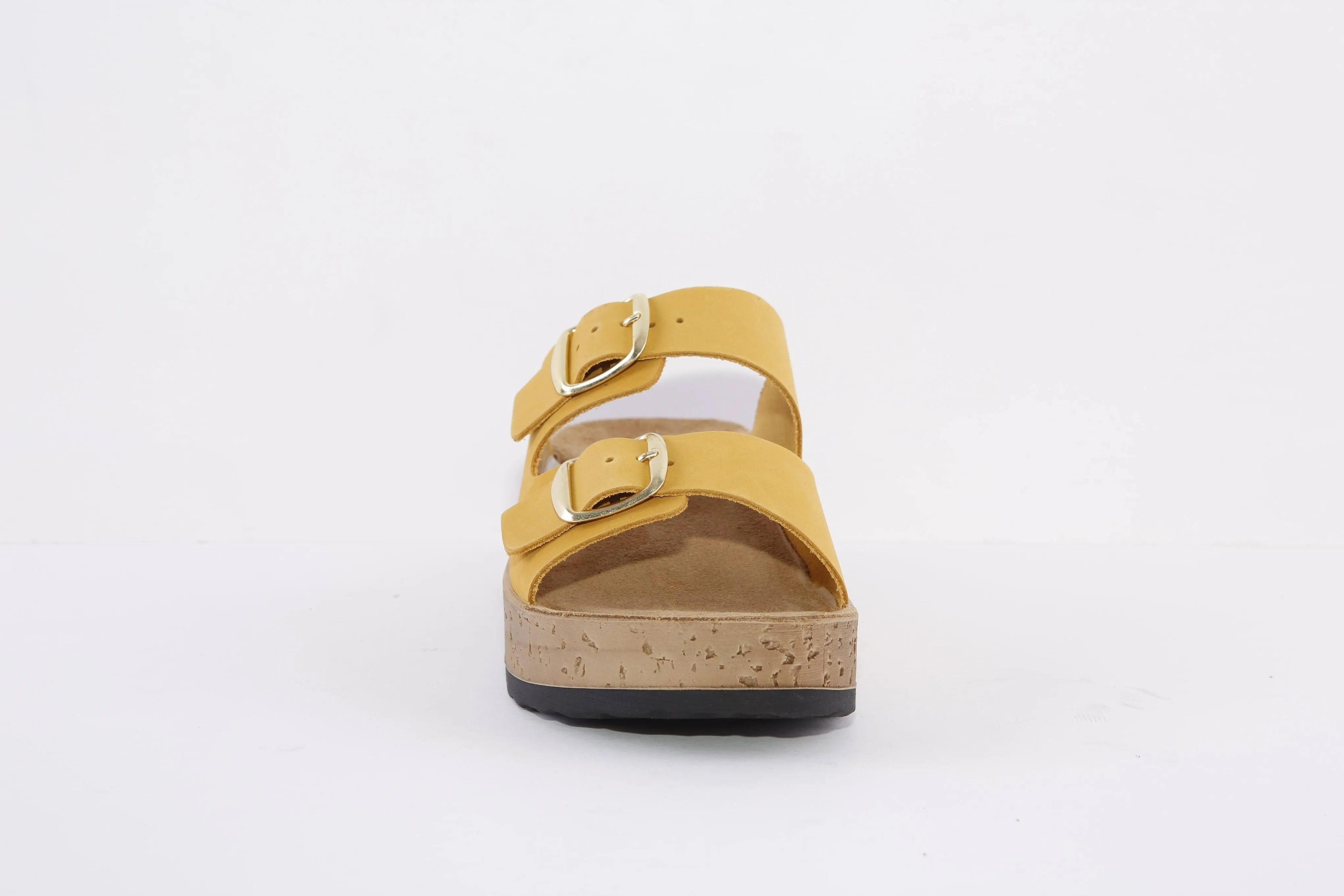 ROHDE - 6212 20 LOW WEDGE 2 BUCKLE COMFORT MULE - YELLOW