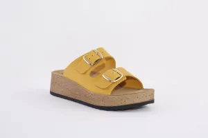 ROHDE - 6212 20 LOW WEDGE 2 BUCKLE COMFORT MULE - YELLOW