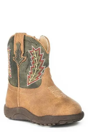 Roper Cowbabies Infant Arrowhead Basic Boot 1 Tan