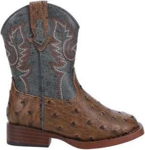 Roper Kids Bumps (Toddler) Western Boot, Brown, 6 US Unisex