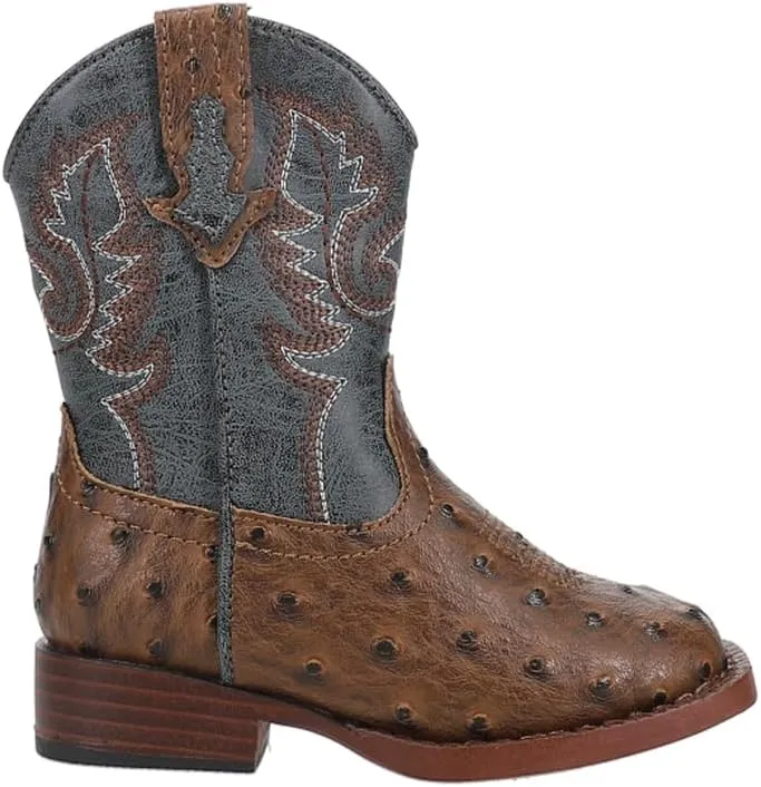Roper Kids Bumps (Toddler) Western Boot, Brown, 6 US Unisex