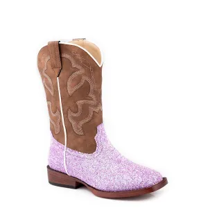 Roper Kids Glitter Blast Purple Glitter Brown
