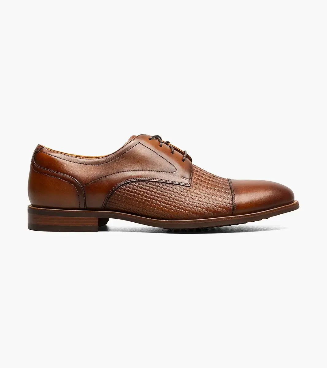 Rucci Weave Cap Toe Oxford-Cognac | Florsheim
