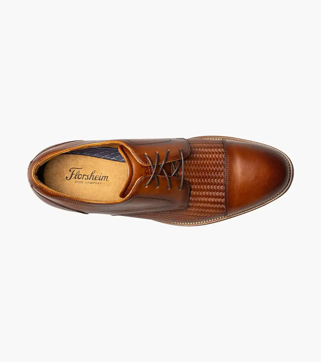 Rucci Weave Cap Toe Oxford-Cognac | Florsheim