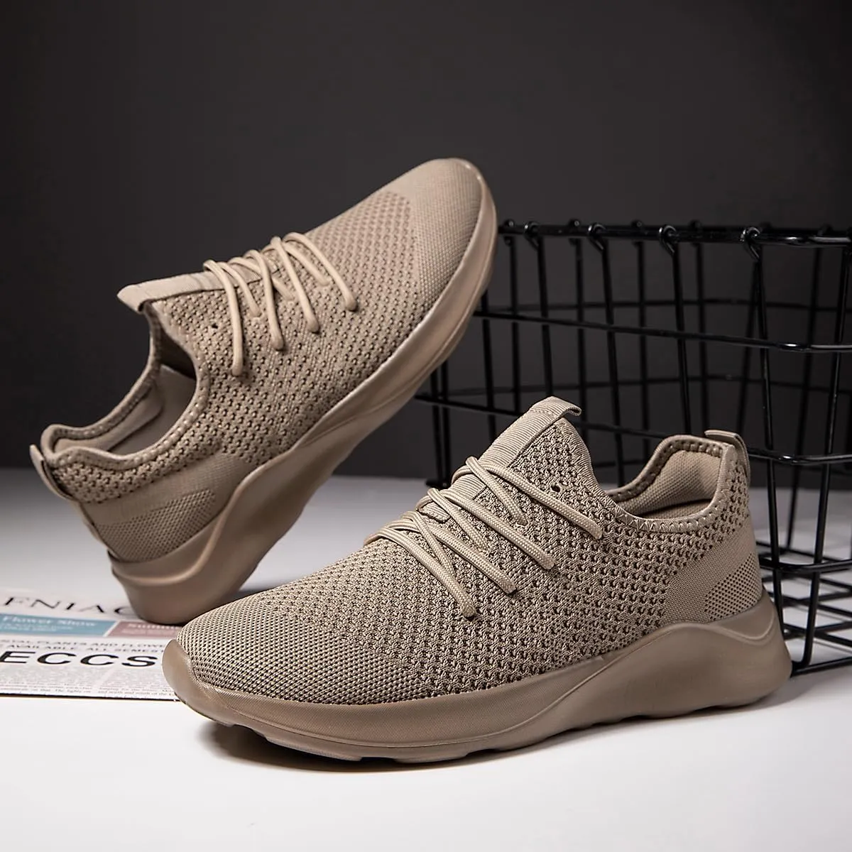 Running Shoes for Men Slip on Tennis Shoes Fashion Sneakers Lightweight Breathable Casual Walking Shoes Outdoor Workout Athletic Training Gym Trainer Sport Trainers