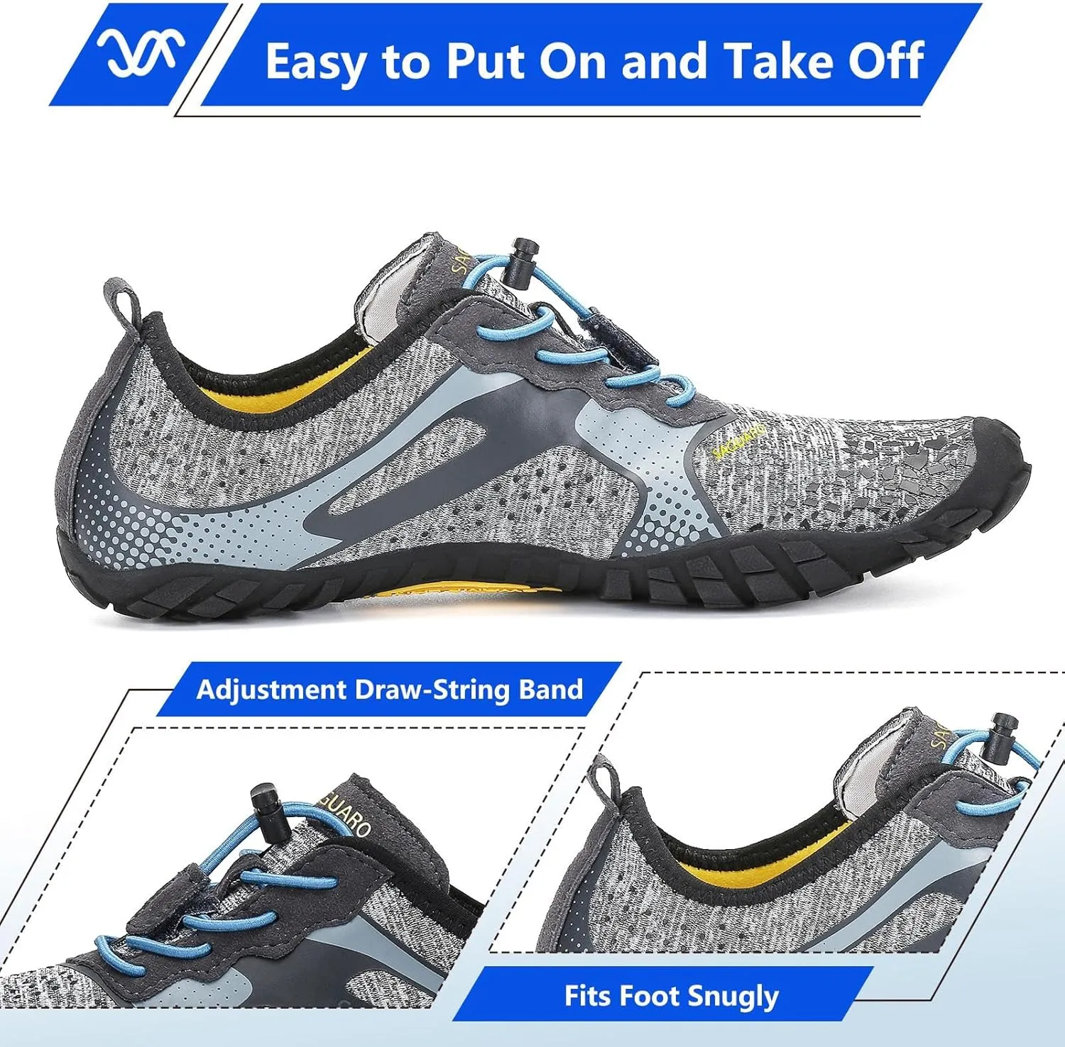 SAGUARO Womens Mens Barefoot Shoes Minimalist Trail Runner Wide Toe Box Zero Drop Outdoor Cross Training Shoe