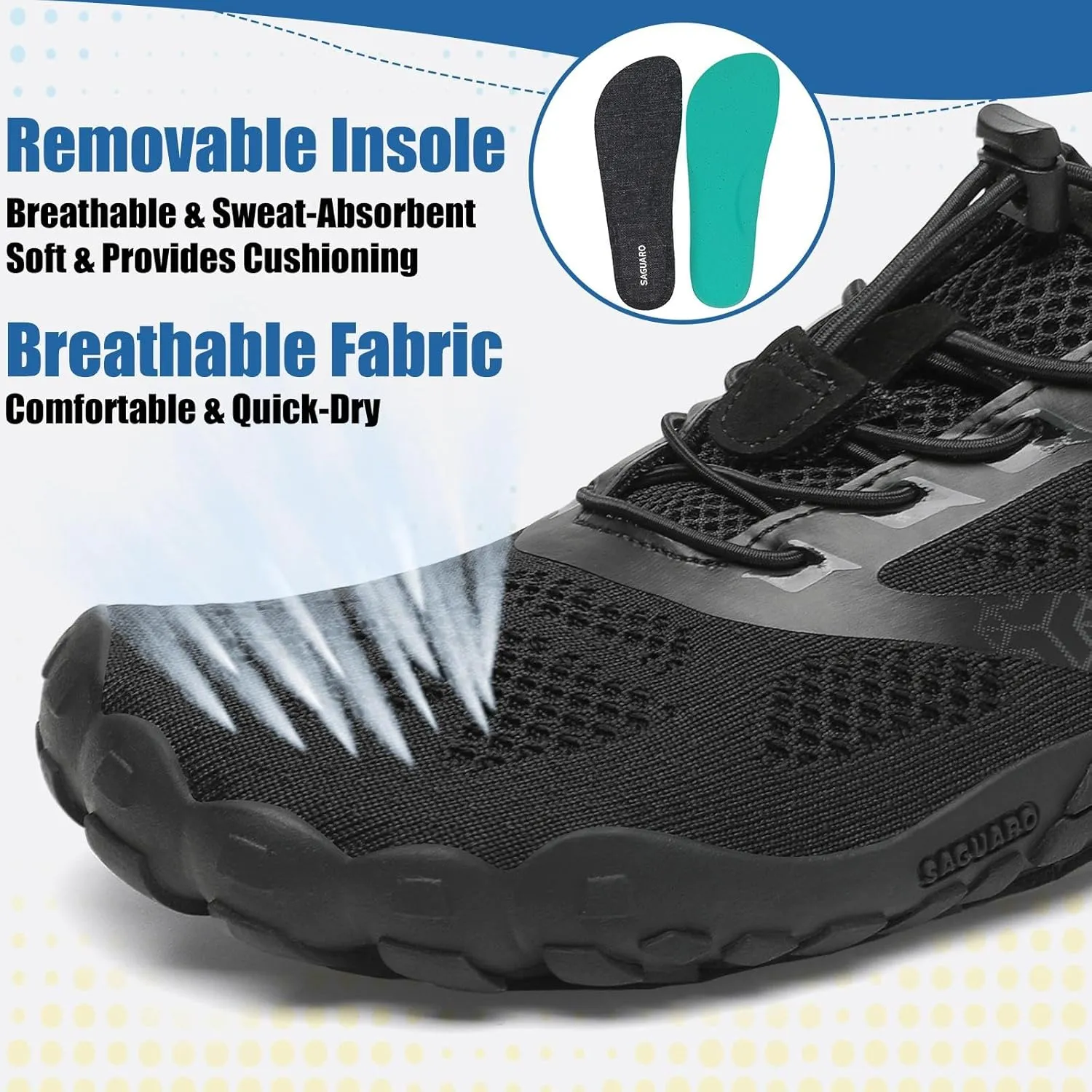 SAGUARO Womens Mens Barefoot Shoes Minimalist Trail Runner Wide Toe Box Zero Drop Outdoor Cross Training Shoe