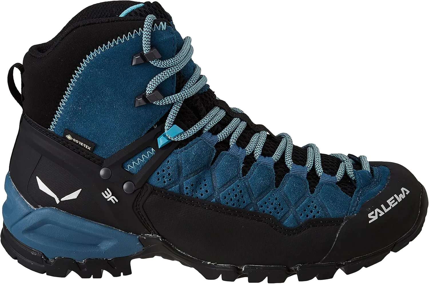 Salewa Women's Alp Trainer Mid GTX Alpine Trekking Boot | Hiking, Trekking, Scrambles | Gore-Tex Waterproof Breathable, Vibram Sole, Suede and PU Coated Leather Upper