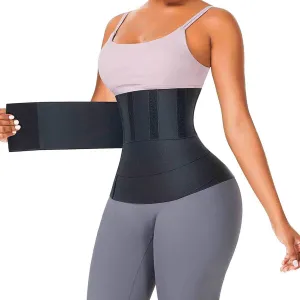 Sauna Belt Tummy Wrap Waist Trainer Black