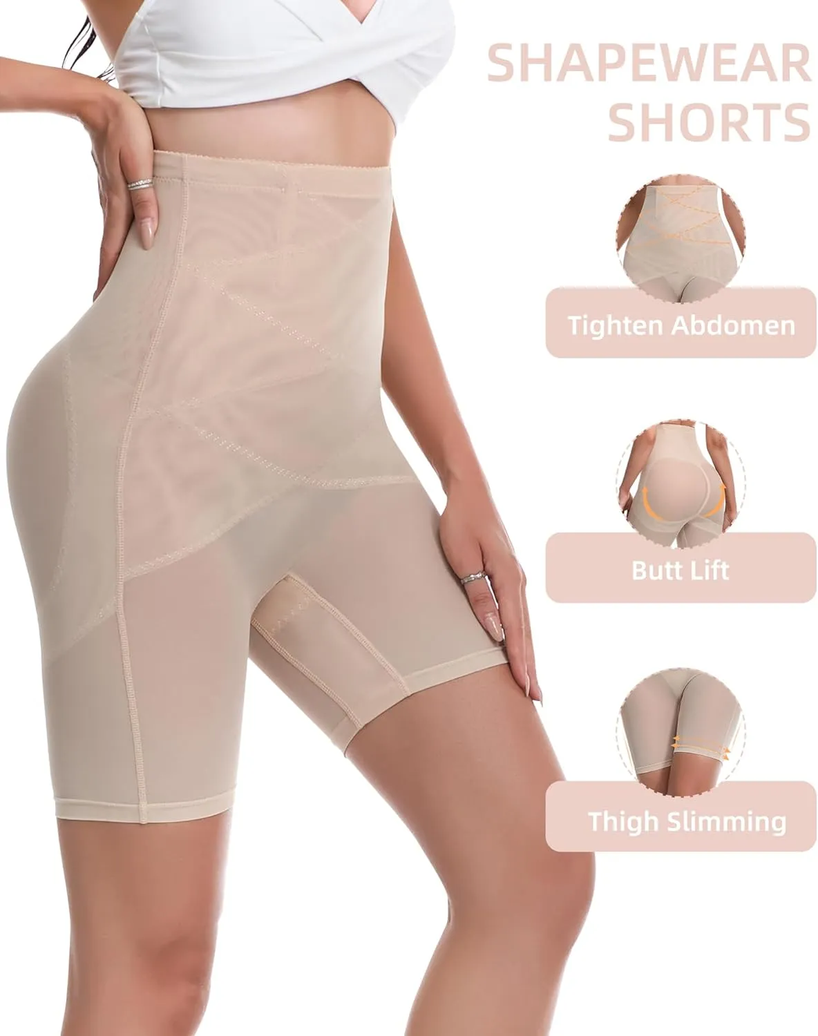 Shapewear Tummy Control Underwear Compression Slip Shorts Waist Trainer For Women High Waisted Butt Lifting Under