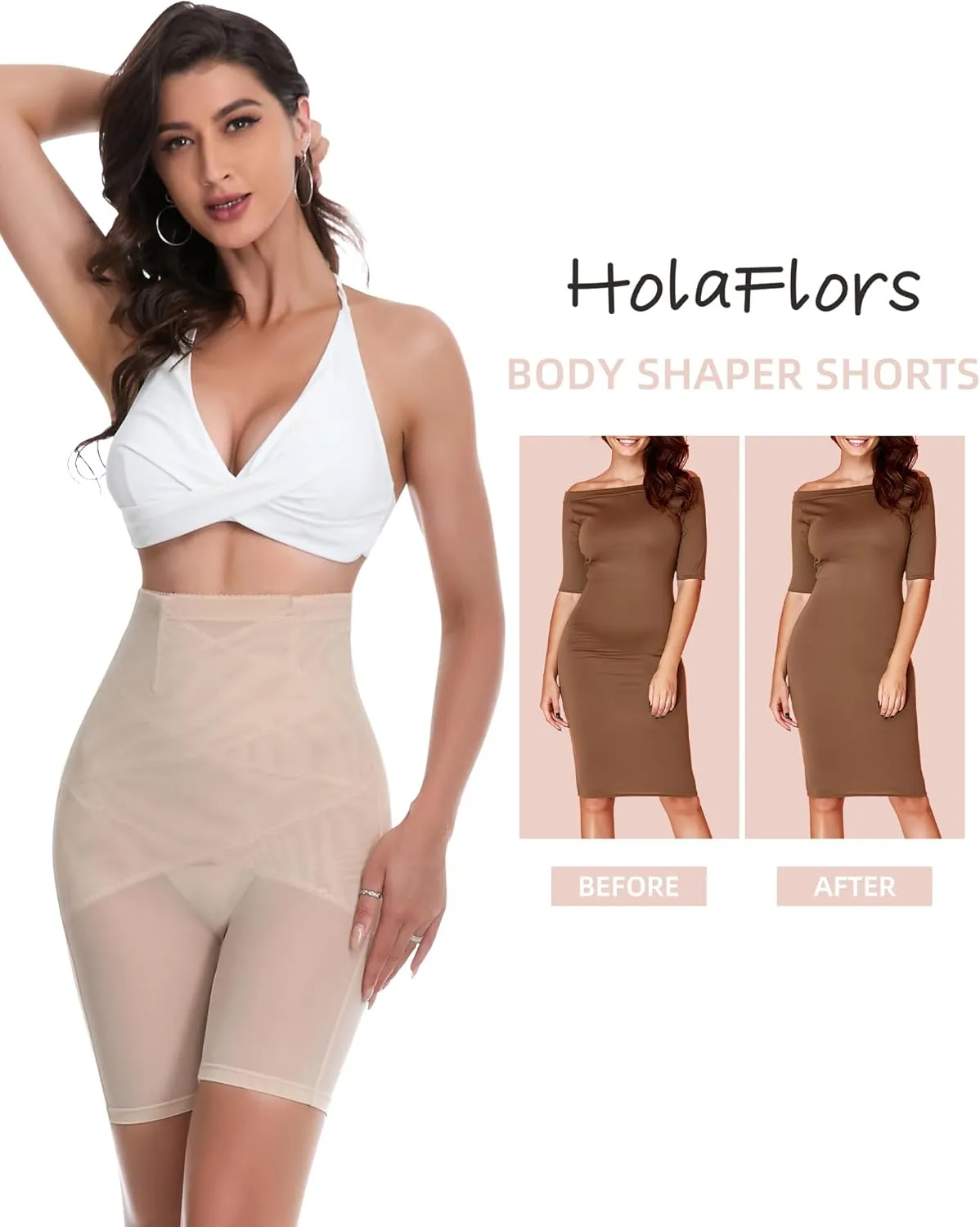 Shapewear Tummy Control Underwear Compression Slip Shorts Waist Trainer For Women High Waisted Butt Lifting Under