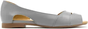 SHODENSE Women Open Peep Toe Flat Shoes Slip On Cutout Flat Sandals Round Toe Matte Leather Ballet Flats Office Work Comfort Flat Heel Summer Shoes for Ladies Girls Casual Driver Flats Club 4-11 M US