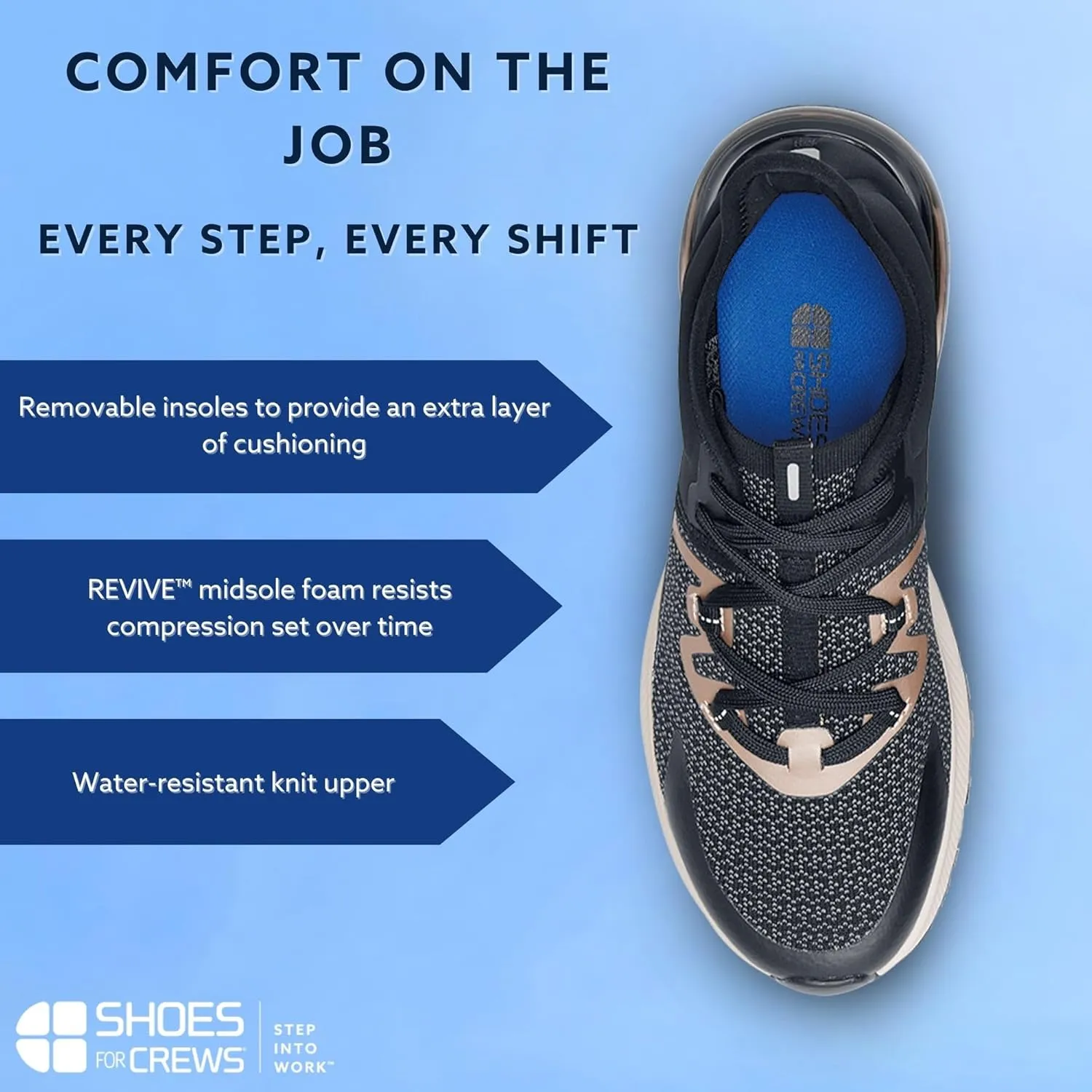 Shoes for Crews Brakly, Men's, Women's, Unisex Slip Resistant Work Shoes, Water Resistant Sneakers, Black or Black/Red