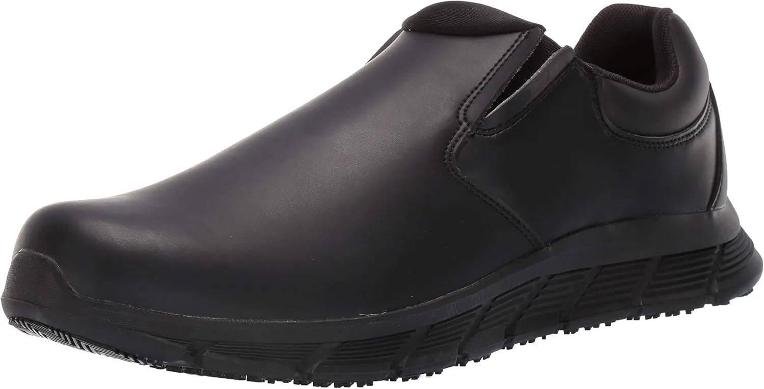Shoes for Crews Cater II, Men's Non Slip, Slip On Black Shoes for Men, Water Resistant Work Shoes & Restaurant or Food Service Sneakers - Med Comfortable Slip Resistant Shoes, Safety Footwear