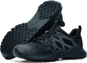 Shoes for Crews Heather II, Women's Soft Toe (ST) Work Shoes, Slip Resistant, Water Resistant, Black
