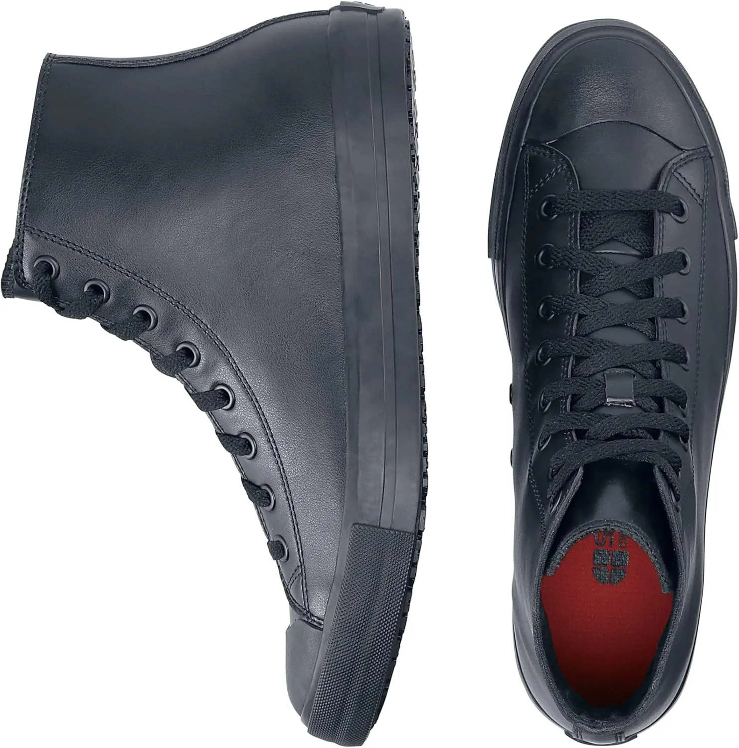 Shoes for Crews Pembroke, Men's, Women's, Unisex Slip Resistant Work Shoes, Water Resistant Sneakers, Black Canvas or Leather