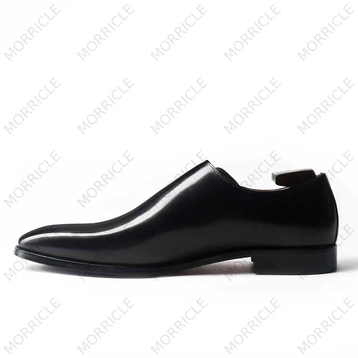 Side Lace-Up Wholecut Oxford Shoes