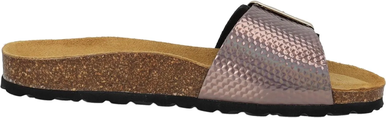 Sila Sahin Women's Malta EGS Canada Mules - Comfortable Sandals Made in Spain - Slippers with Cork Footbed - Fashionable Summer Shoes