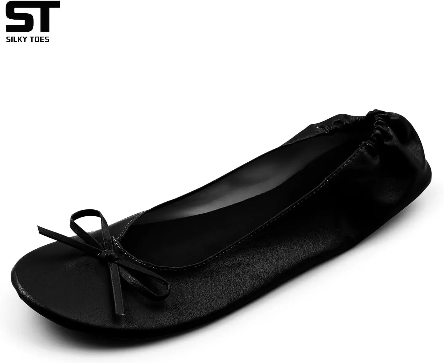 Silky Toes Foldable Flats for Women Purse Ballet Shoes Ballerina Slippers