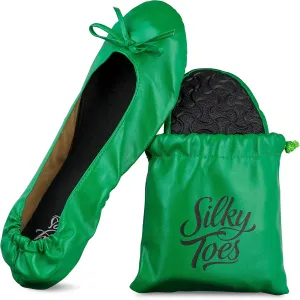 Silky Toes Foldable Flats for Women Purse Ballet Shoes Ballerina Slippers
