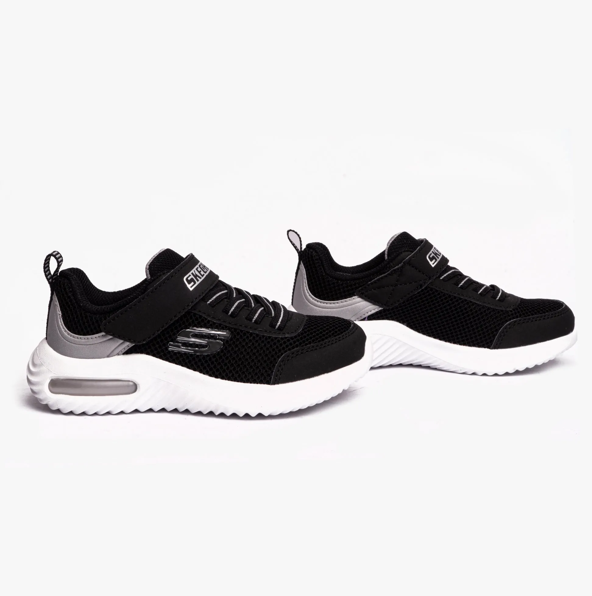 Skechers 403748L/BKSL BOUNDER-TECH Boys Trainers Black/Silver