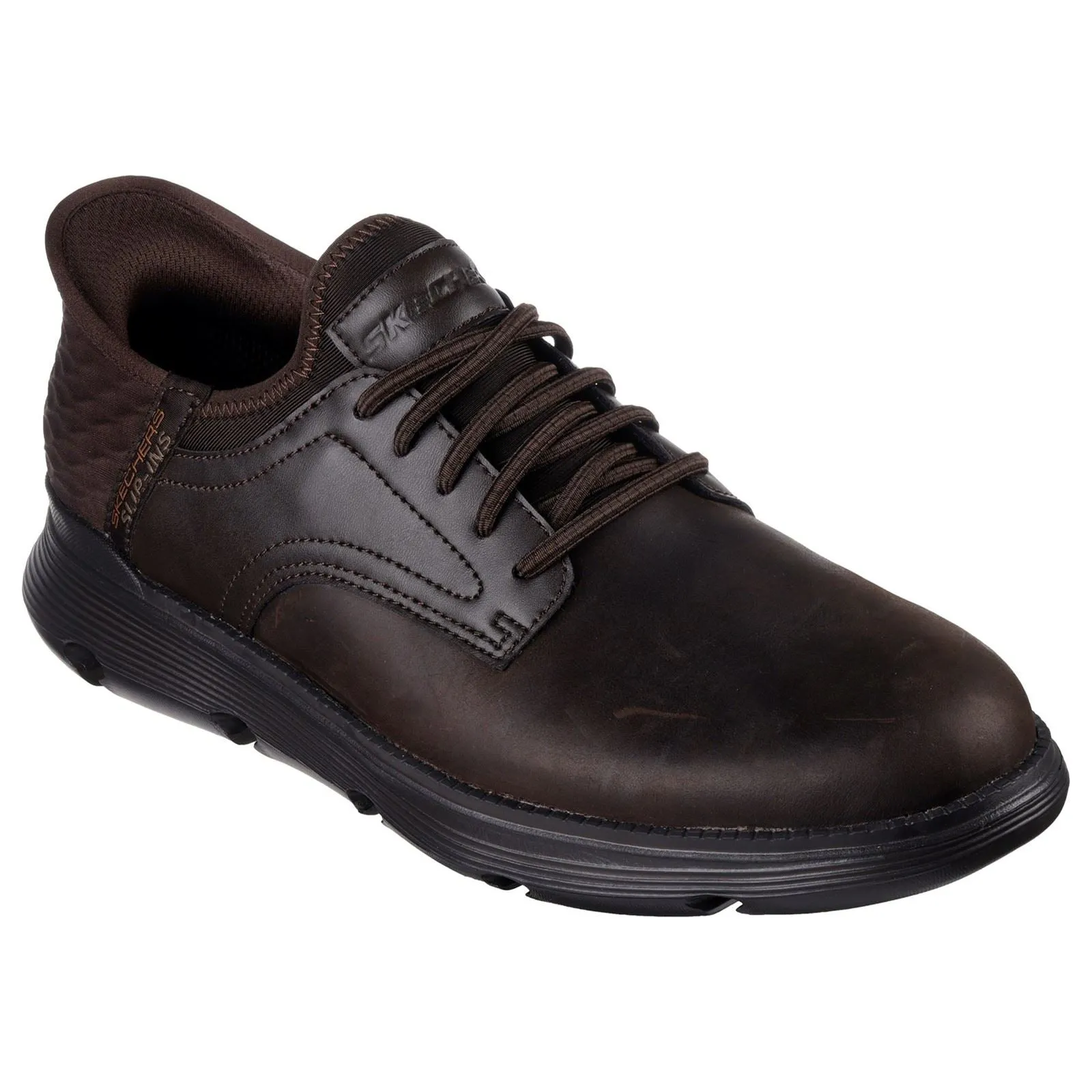Skechers Men's Garza - Gervin Oxford Shoe in Chocolate