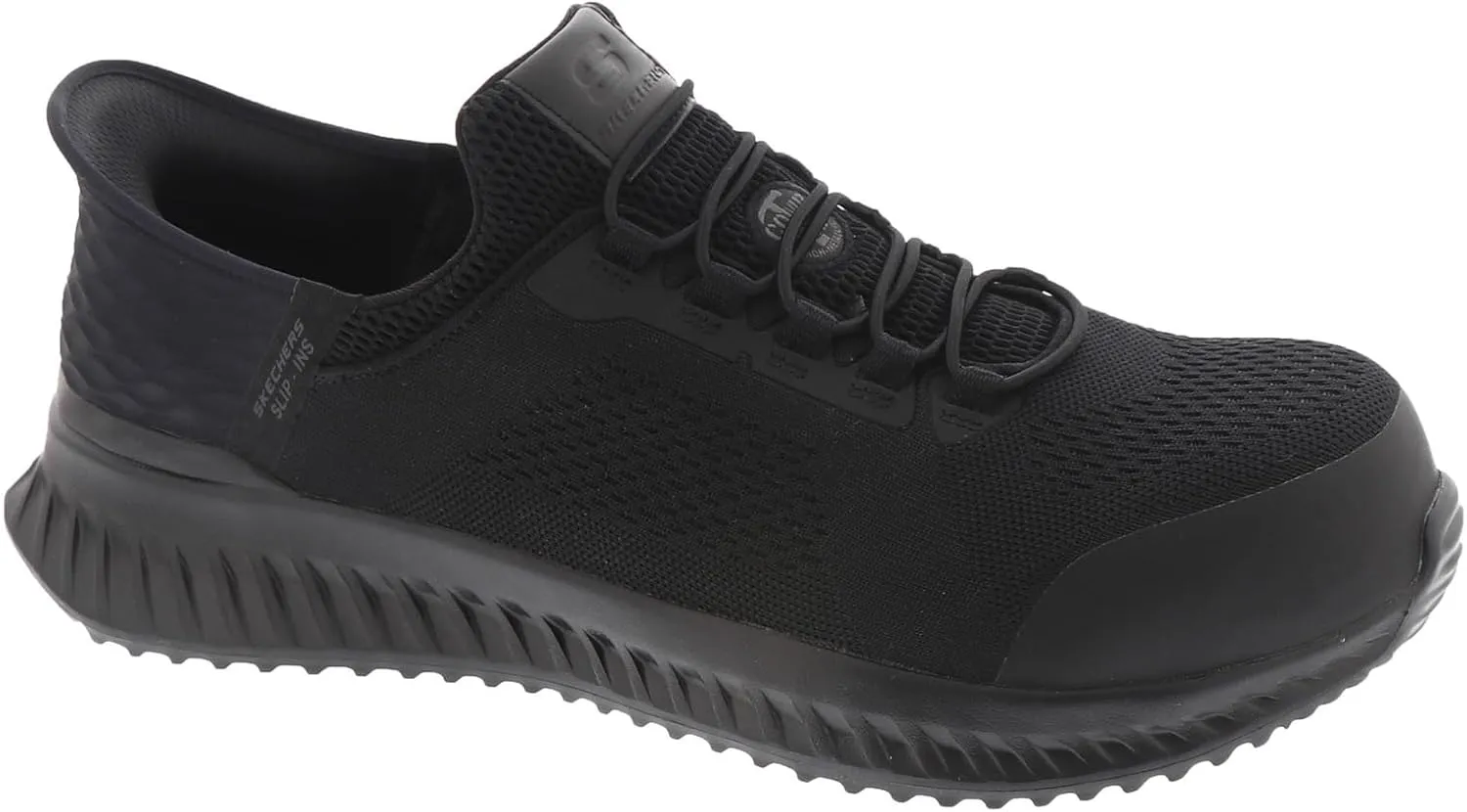 Skechers Men's Hands Free Slip-Ins Tilido Fletchit Comp Toe Construction Shoe, Black, 11