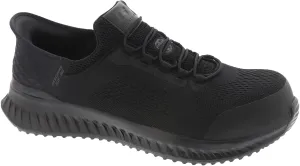 Skechers Men's Hands Free Slip-Ins Tilido Fletchit Comp Toe Construction Shoe, Black, 11