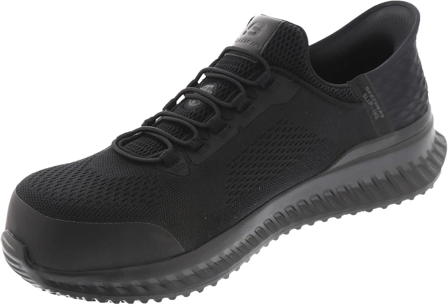 Skechers Men's Hands Free Slip-Ins Tilido Fletchit Comp Toe Construction Shoe, Black, 11