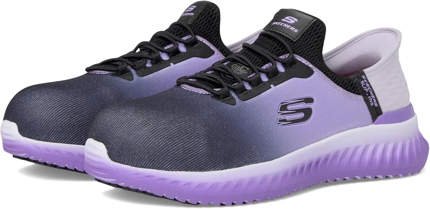 Skechers Women's Hands Free ins Work Tilido Ombray, Slip Resistant Comp Toe Industrial Shoe