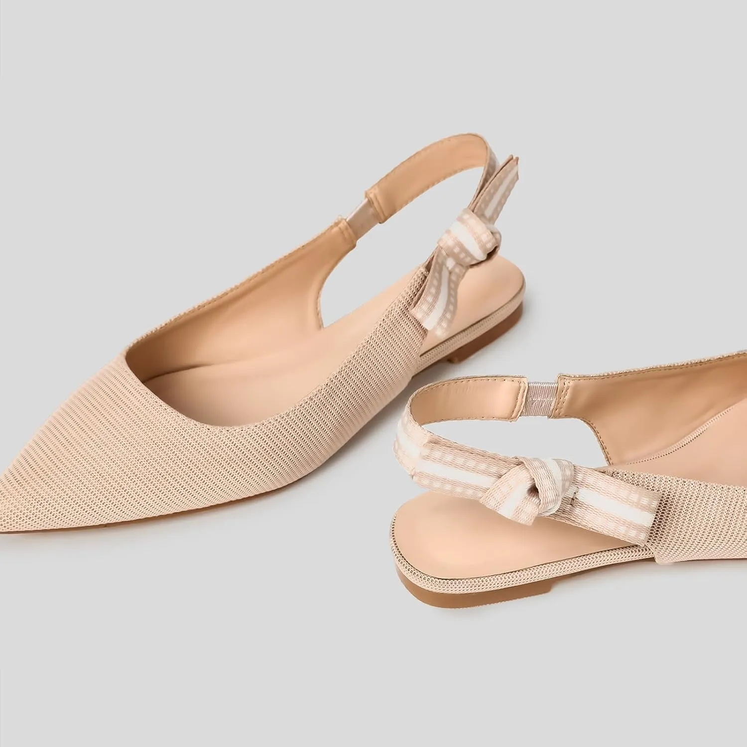 Slingback Flats for Women Pointed Toe Ballet Flats Casual Fashion Ballerina Flats Slip On Comfortable Dress Mary Jane Shoes