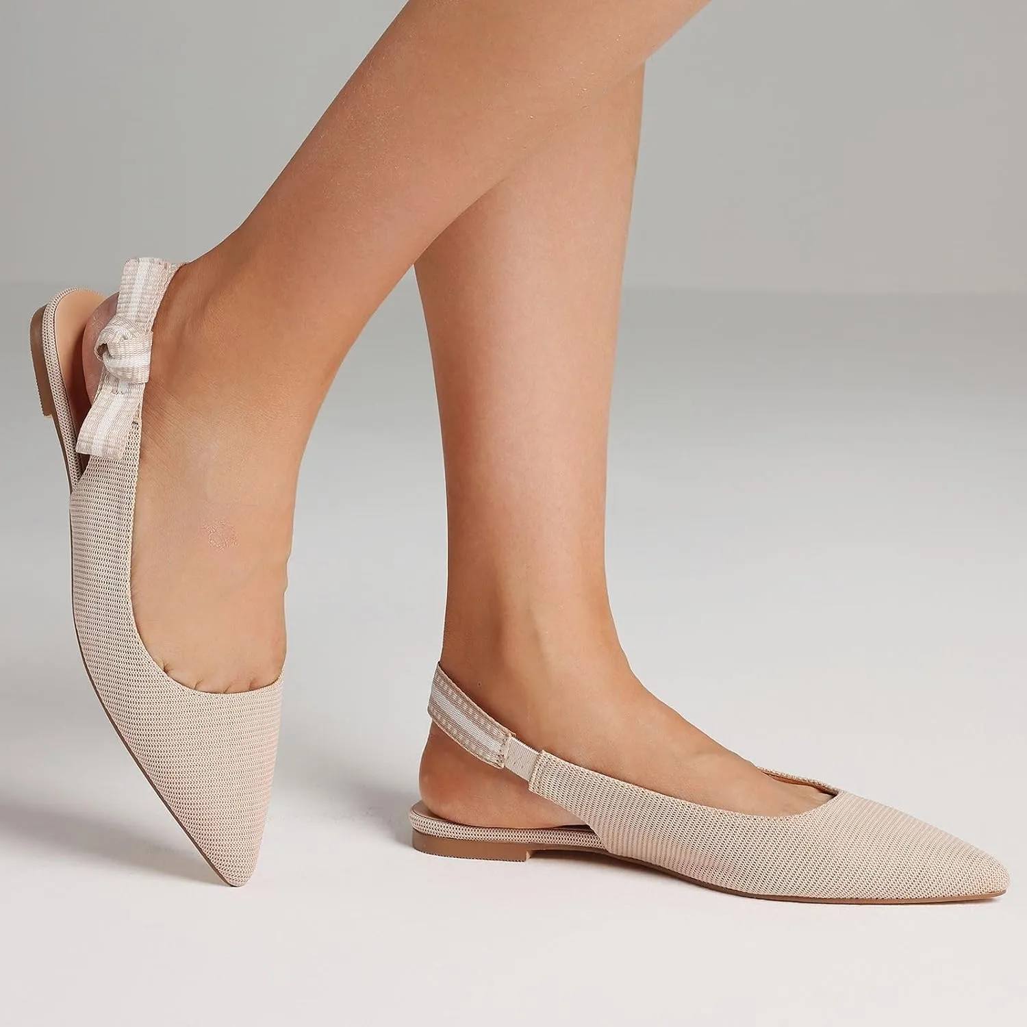 Slingback Flats for Women Pointed Toe Ballet Flats Casual Fashion Ballerina Flats Slip On Comfortable Dress Mary Jane Shoes