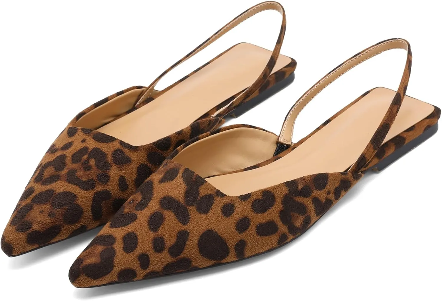 Slingback Flats for Women Slip On Pointed Toe Casual Mule Shoes