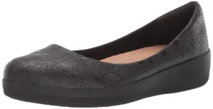 Slip Black Flower FitFlop Top-choice Varya 7.5 Cheap Ballet On Ballerinas Embossed Fashion Flat 
